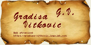 Gradiša Vitković vizit kartica
